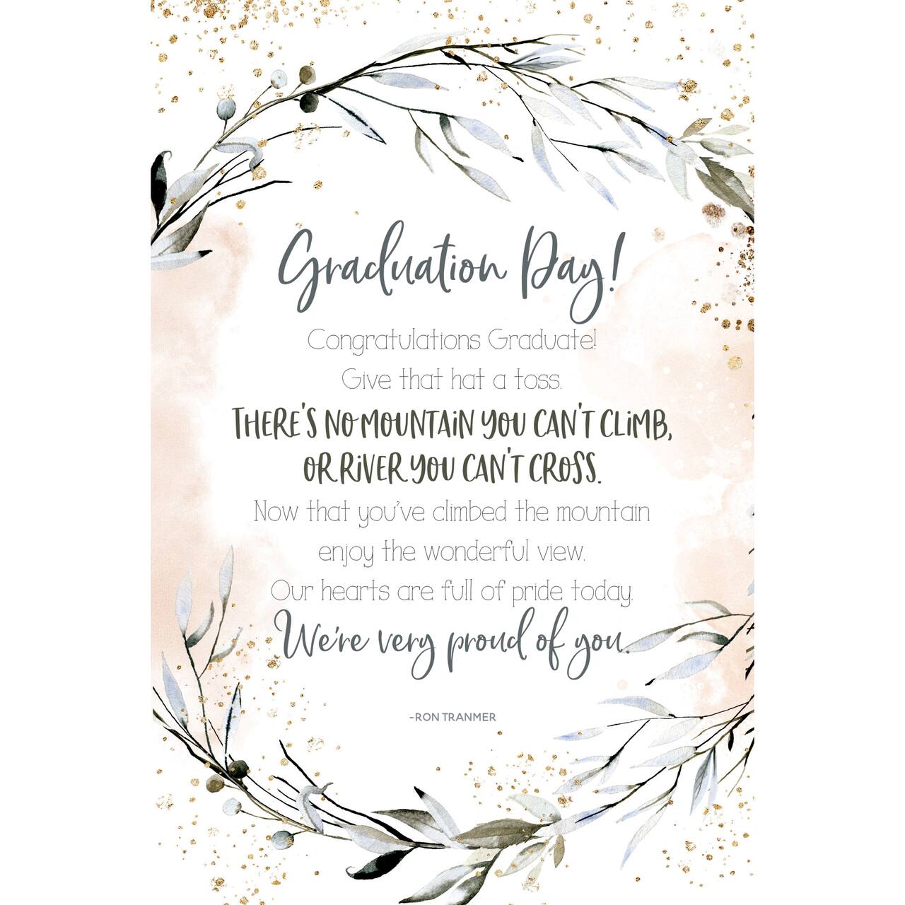 Graduation Day Inspirational Wood Plaque